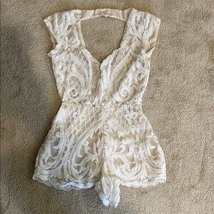 Custom made Elegant bridal romper